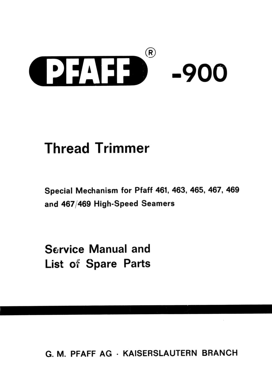 pfaff service manual pfaff 463
